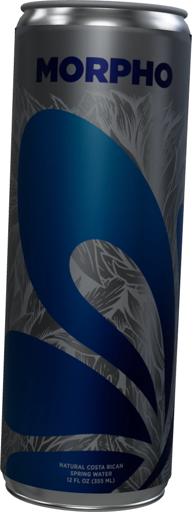 Official MORPHO Still 12 oz silver can — August 2026